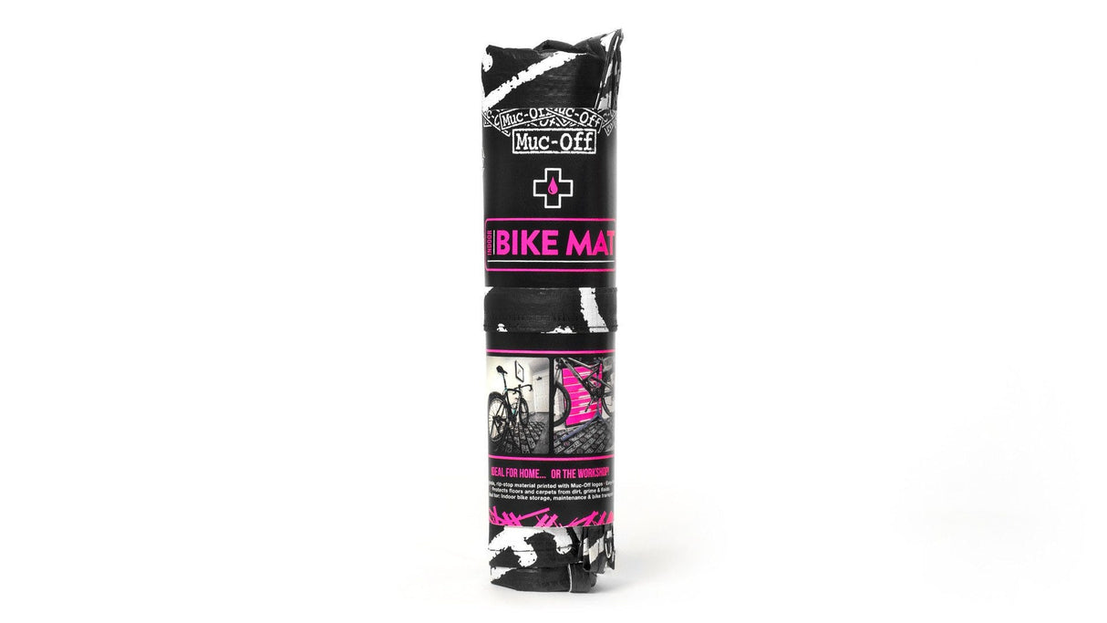 Muc-off gulvmåtte cykelmåtte 70x209cm sort hvid pink