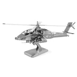 Eureka metal earth ah-64 apache sølv udgave