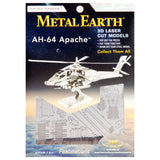 Eureka metal earth ah-64 apache sølv udgave