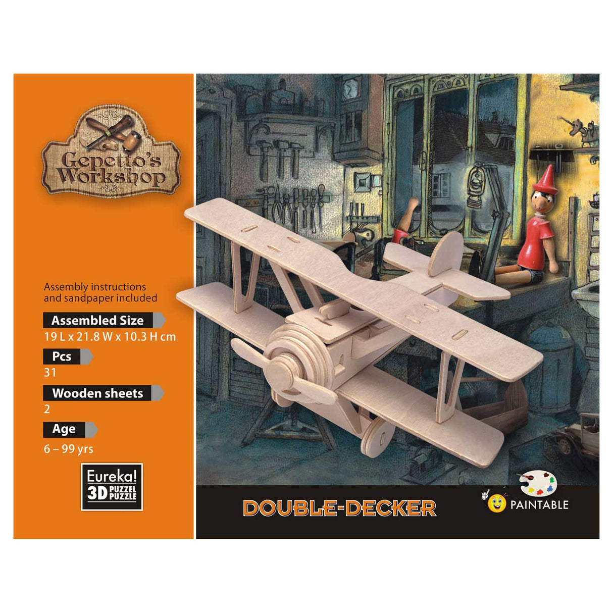Gepettos workshop Wooden Kit 3D - Double -Decker