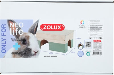 Zolux Neolife Wood House Rabbit Green