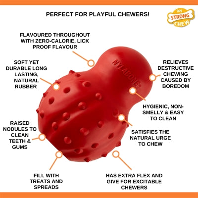 Nylabone stærk gummikegle bacons smag