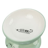 Trixie Cat Food Bowl Drink Bowl hævet keramisk salvie hvid