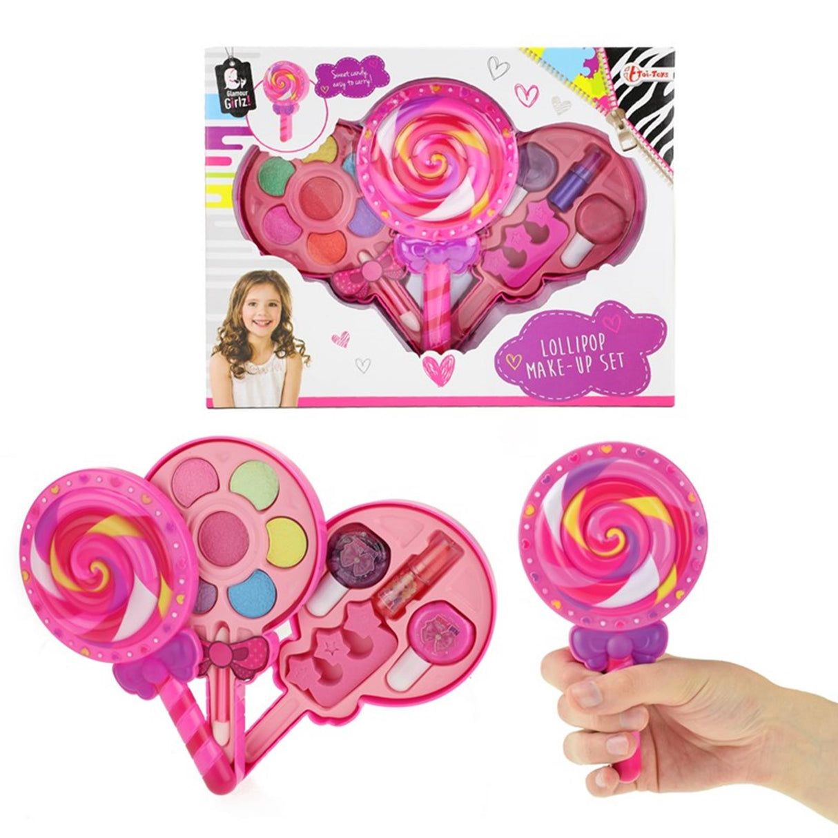 Toi-leys make-up i lyserød lolly