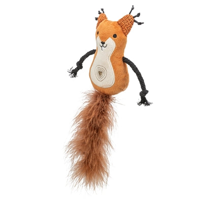 Trixie Squirrel plys med fjerhale med Catnip