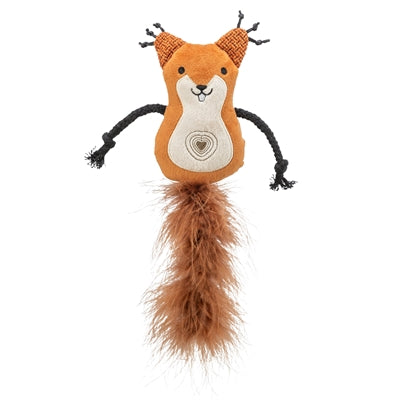Trixie Squirrel plys med fjerhale med Catnip