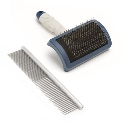 Mikki Doodle Grooming Kit med kam- og slickerbørste