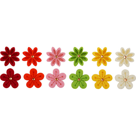Creativ virksomhed https: www.cchobby.nl filt-blomster-med-rhinestone-d-30-mm-thickness-2-5-mm-12-piece-1-box