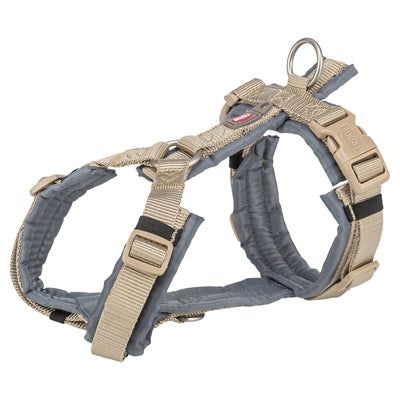 Trixie Dog Harness Premium Draw Sand Taupe Graphite Gray