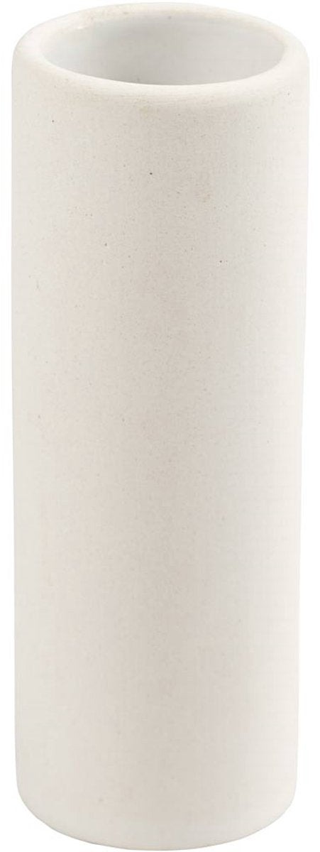 Creativ firmavase, h: 11 cm, d 4 cm, hvid, 1 stk