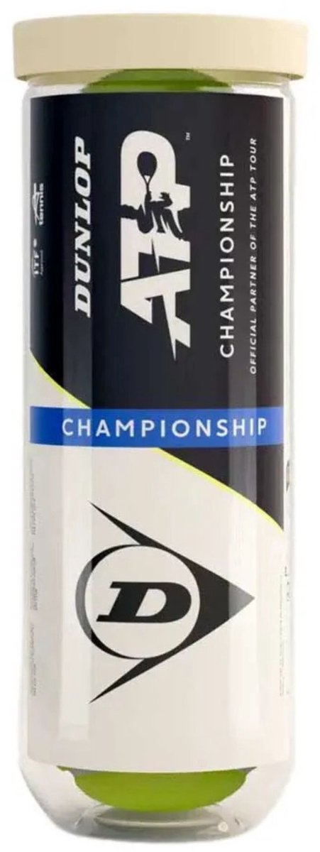 Dunlop atp championship tennisbolde - gule - 3 stk