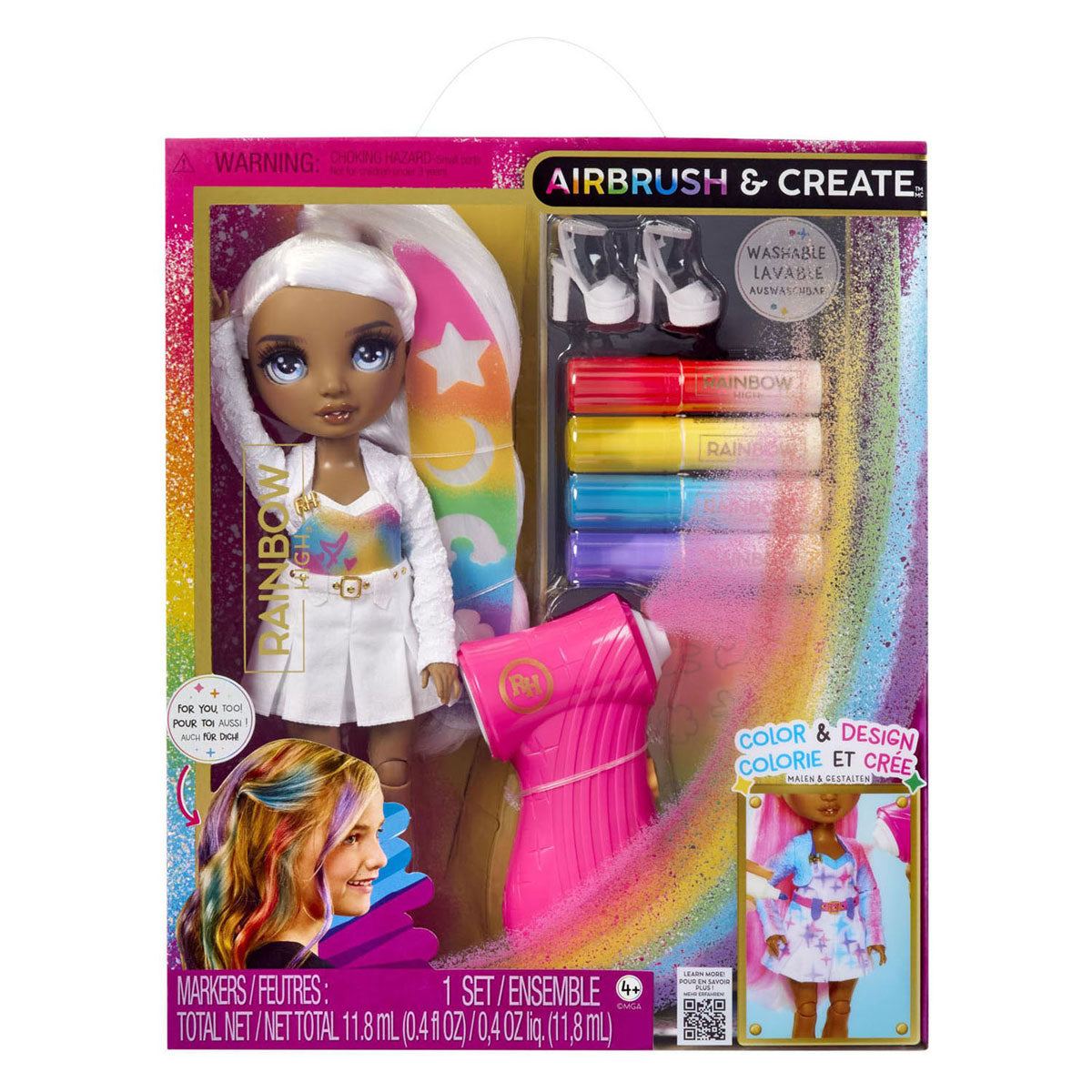 Rainbow high airbrush skabe dukke med grå øjne