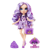Regnbue høj klassisk modedukke - 28 cm - violet (lilla) - med slimsæt og dyr