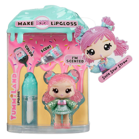 Yummiland pop - susie surt strå med lipgloss sæt