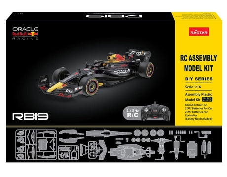 Rastar radiostyringssæt 1:16 oracle red bull f1 racing rb19 klodser længde 35 cm formel 1
