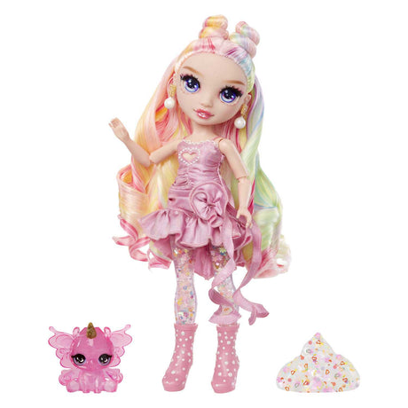 Rainbow high shimmers med slime mode dukke - bella (pink)