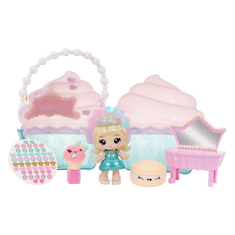 Yummiland skønhedstaske legesæt - cupcake lipgloss dukke.