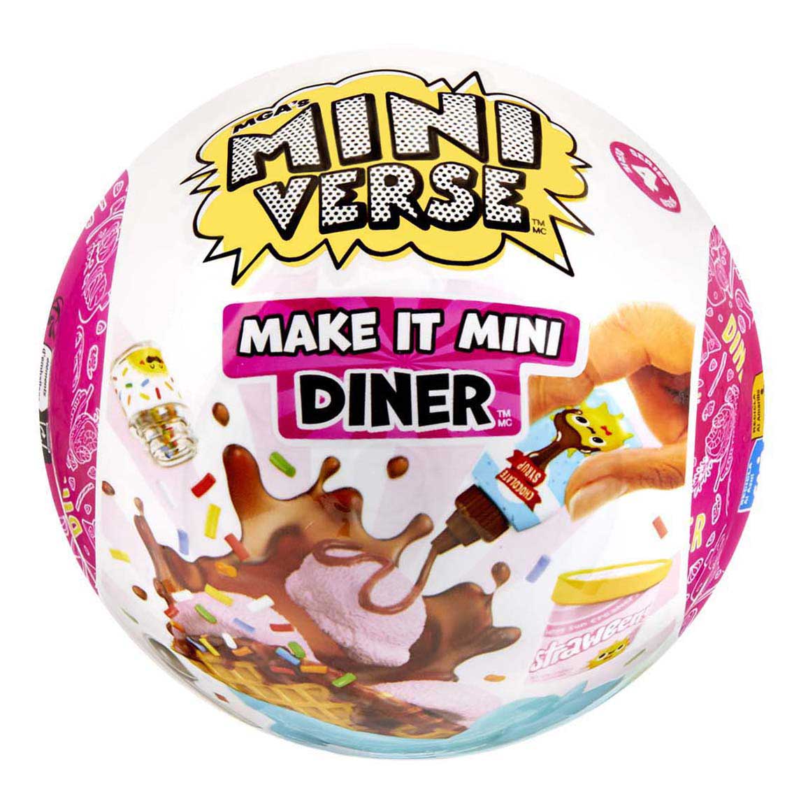 Miniverse gør det til minimad: middagsserie 4 - håndværkssæt - fremstilling af miniaturer - snacks og drikkevarer - inklusive bord