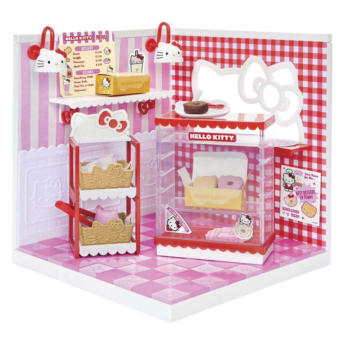 Miniverse make it mini spaces™ hello kitty® - håndværkssæt - byggesæt - lav dit eget mini hello kitty bageri