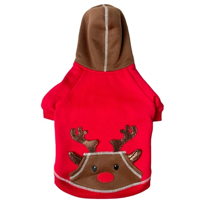 Happy pet Hunde sweater rensdyr sweater rød
