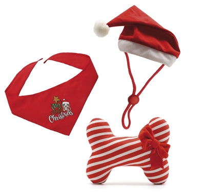 Croci xmas mit første julehundesæt hat bandana ben