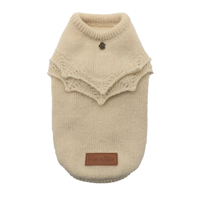 Croci hundesweater homy frilly creme