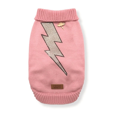 Croci hundesweater torden lynende pink