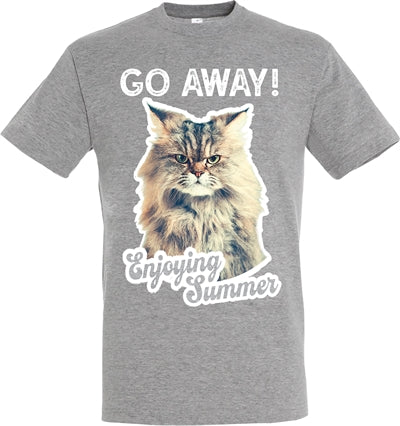 T-shirt gå væk katte grå