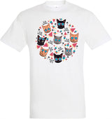 T-shirt hej sommerkatte hvide