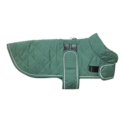 Happy pet Dog coat go walk quiltet blågrøn