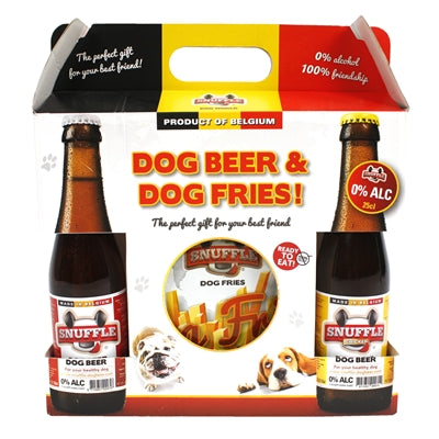 Snuffle gaveæske hund øl og pommes frites