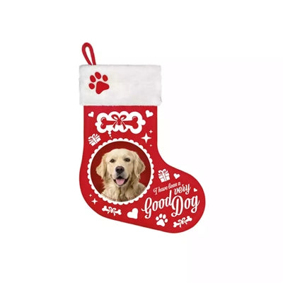 Masser af gaver julestrømpe golden retriever