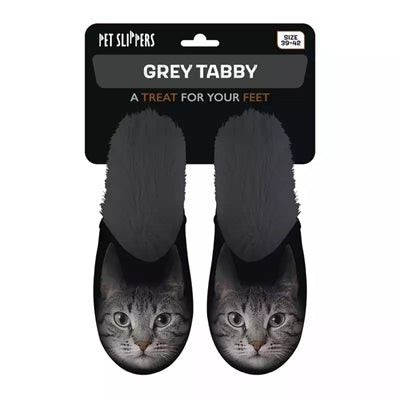Hjemmesko grå kat sort