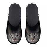 Hjemmesko grå kat sort