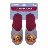 Hjemmesko labradoodle lilla rød