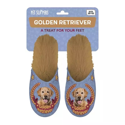 Hjemmesko golden retriever lilla beige