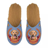 Hjemmesko golden retriever lilla beige