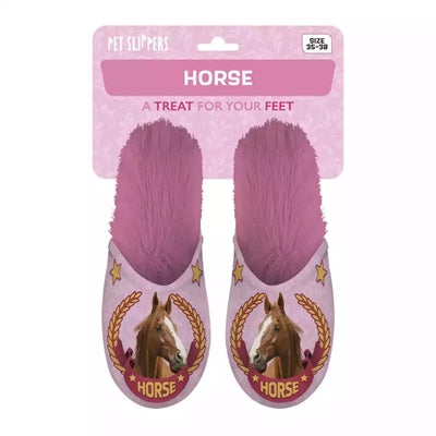 Hjemmesko hest pink