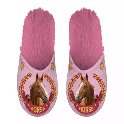 Hjemmesko hest pink