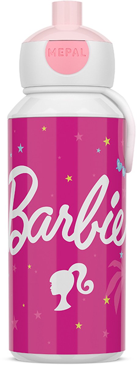 Mepal pop-up drinkfles campus - 400 ml - sluit goed af - drinkbeker voor kinderen - barbie