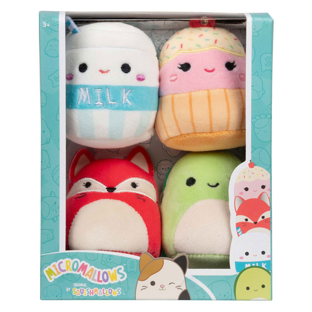 Squishmallows krammeplys - mikromallows, 4-pak