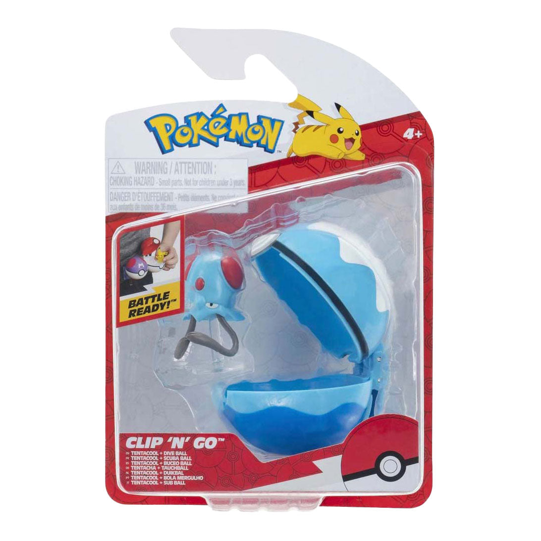 Jazwares pokémon - clip n go tentacool dykkerbold