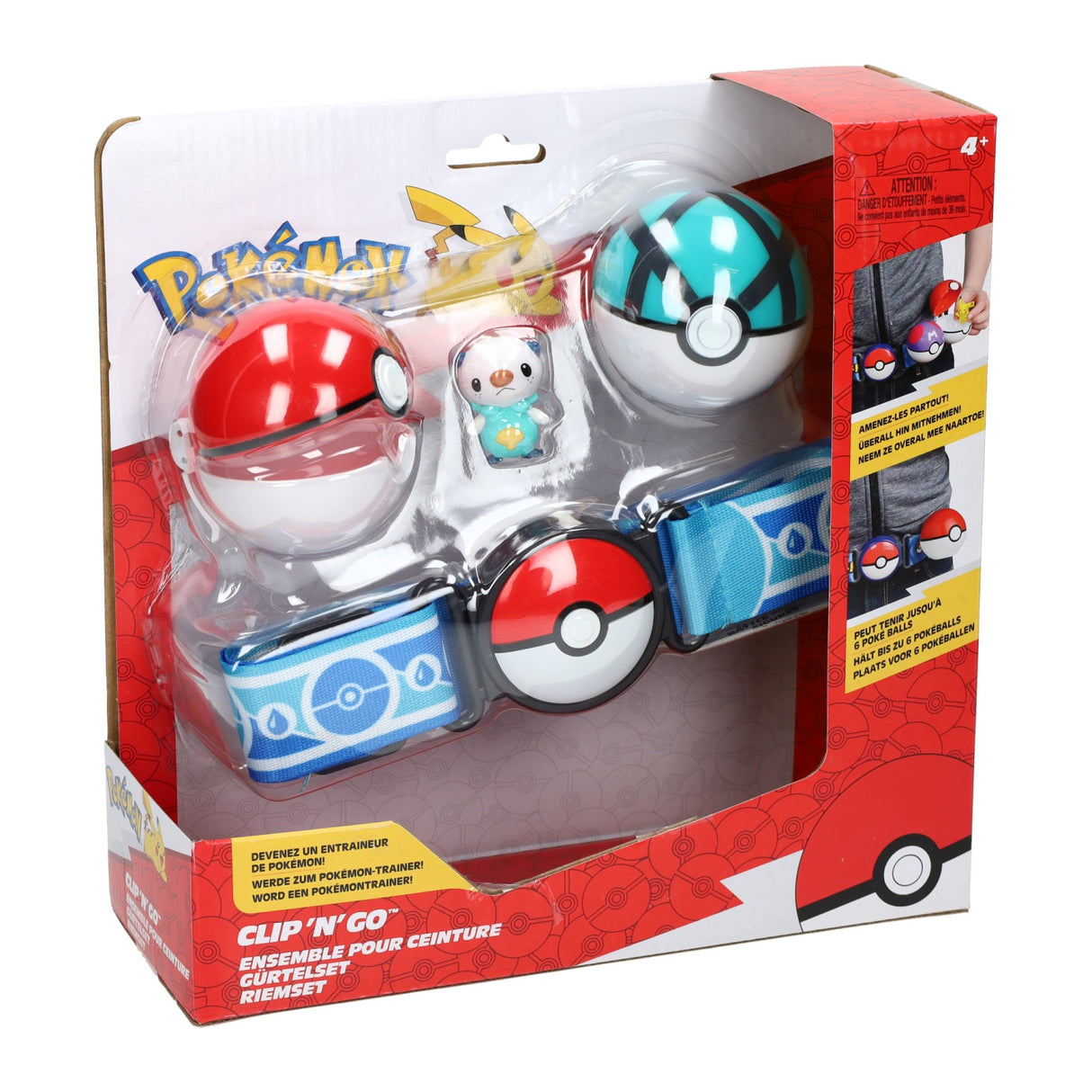 Jazwares Pokémon Clip n Go med bælte-legesæt Oshawott