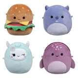 Squishmallows nuttede plysmikromallows - carl, yollie, javari, tudor, 4-pak