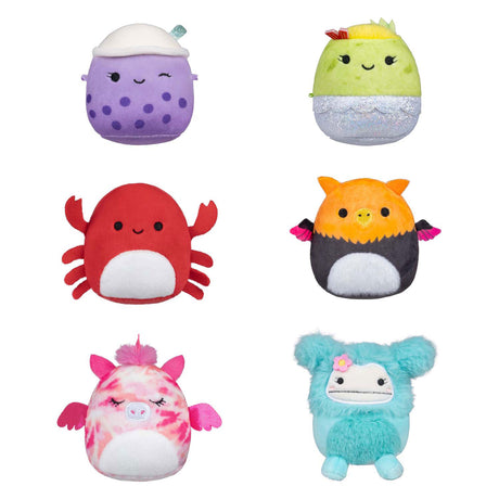 Squishmallows nuttede plysmikromallows - myrnam henley, carlos, anjara, joelle, poplina, 6-pack