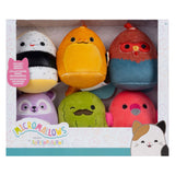 Squishmallows nuttede plys-mikromallows - charles, onel, mo, småkage, siv, layla, 6-pack