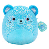 Squishmallows krammeplys - blå jaguar, 30 cm