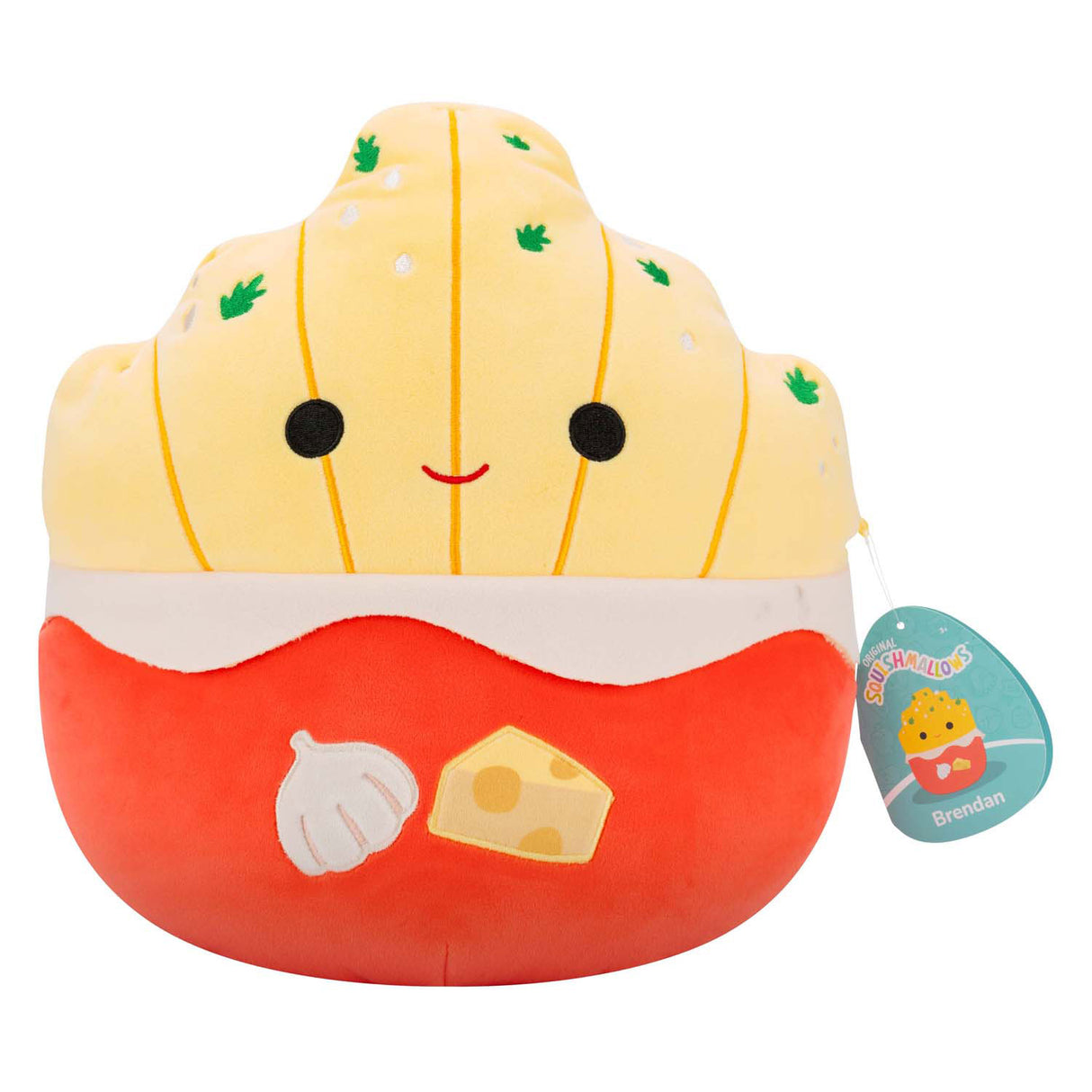 Squishmallows krammeplys - hvidløgs parmesanost, 30 cm
