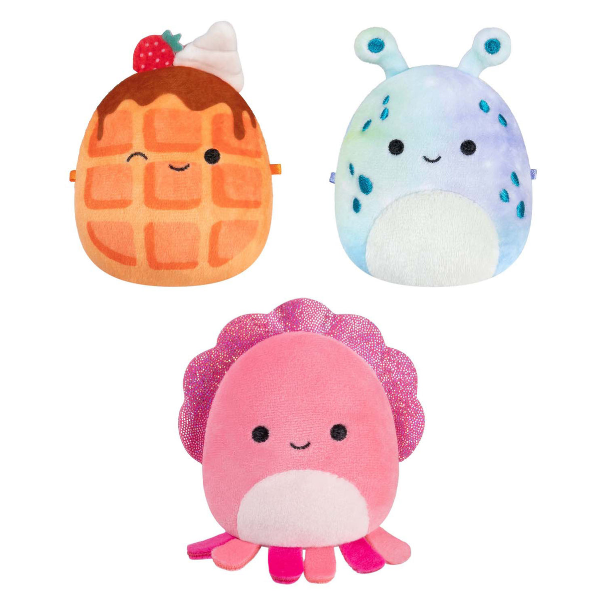 Squishmallows krammeplys - micromallows auggie, væver, zinx - 3 stk.