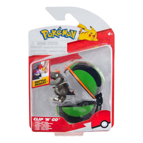 Jazwares pokemon clip 'n' go tyrunt dusk ball